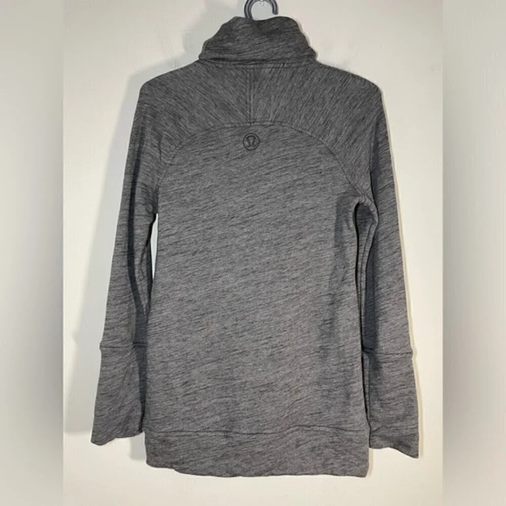 Lululemon To You Tunic Pullover Heathered Core Dark Grey size 2